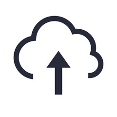Simple cloud upload icon. Vector.