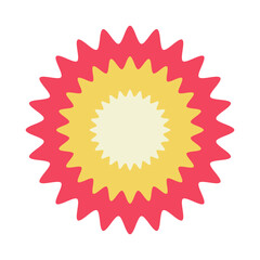 Pop emphasized explosive icon. Vector.