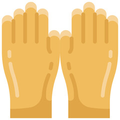 Obraz premium Cleaning gloves flat icon