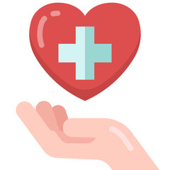 Obraz premium Healthcare flat icon