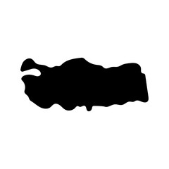 Turkish map silhouette icon. Vector.