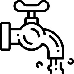 Faucet line icon
