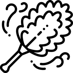 Feather duster line icon