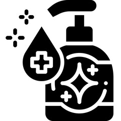 Liquid soap solid icon