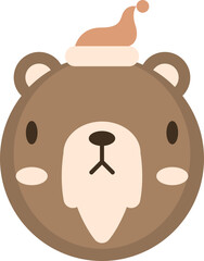 Bear halloween flat icon. Halloween icon simple style.