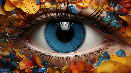 eye of the person HD 8K wallpaper Stock Photographic Image