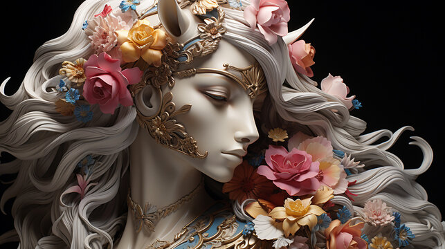 venetian carnival masks HD 8K wallpaper Stock Photographic Image