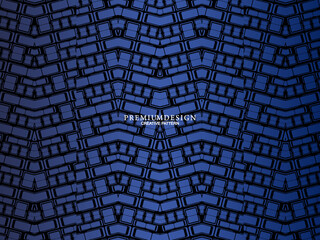 Premium background design with diagonal dark blue stripes pattern. Vector horizontal template for digital lux business banner, contemporary formal invitation, luxury voucher, prestigious gift certific