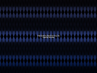 Premium background design with diagonal dark blue stripes pattern. Vector horizontal template for digital lux business banner, contemporary formal invitation, luxury voucher, prestigious gift certific