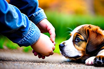 a dog lying down. Generative AI