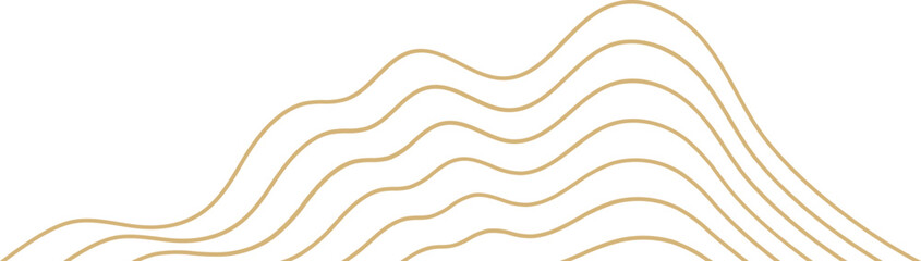 Stylized linear Chinese mountain