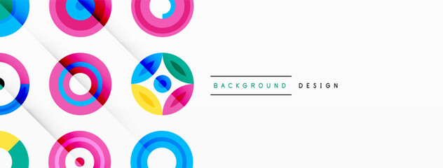 Vibrant and eye-catching vector background featuring a grid of colorful circles arranged in a patterned composition, perfect for modern and trendy designs