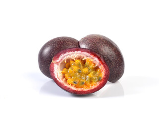 Passion fruit isolated on white