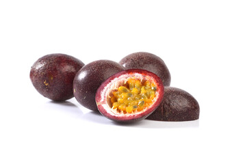 Passion fruit isolated on white