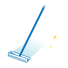 ピカピカに床掃除するアイコン
