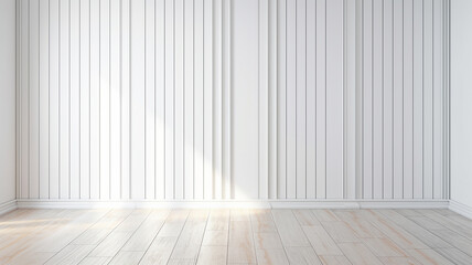 白木・ホワイトウッドの壁の明るい部屋・デザイン素材・背景素材
 - obrazy, fototapety, plakaty