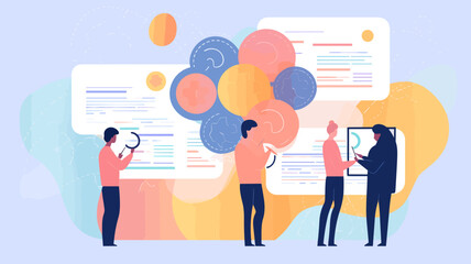 Concept vector illustration of LLM (Large Language Models).