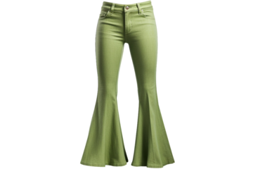 Bell bottom pants. transparent background