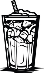Cold Drink Logo Monochrome Design Style