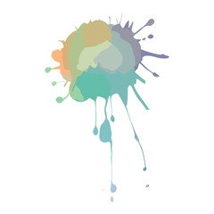 Watercolor vector stain, brush, splatter, stain, watercolor, abstract, blue, texture, vector, background, paint, splash, frame,