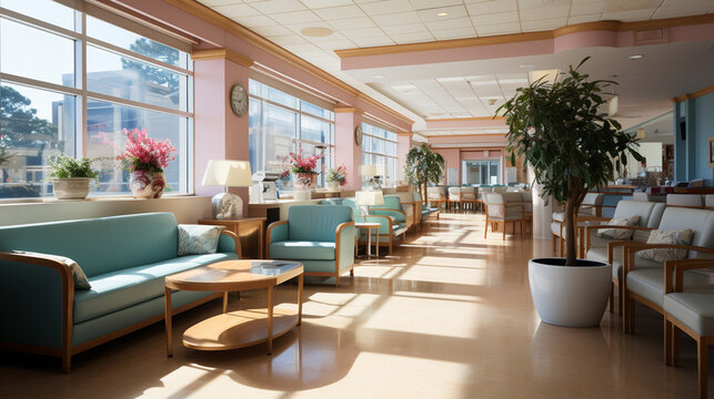 Clinical waiting room. Generative Ai