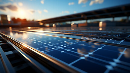 Solar power station. Generative Ai