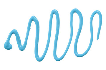 light blue watercolor drops zigzag isolated on transparent background