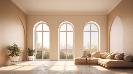 Home interior white and clean space for creative living lifestyle house beutiful living area and hallway open space for home design showcase interior background,ai generate