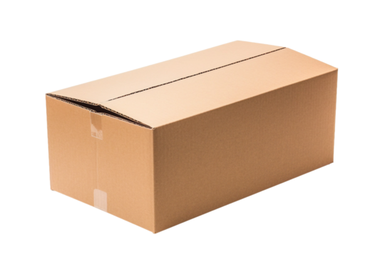Cardboard box. isolated object, transparent background
