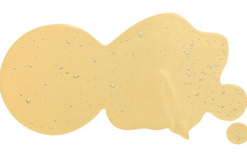 yellow fluid gel bubble isolated