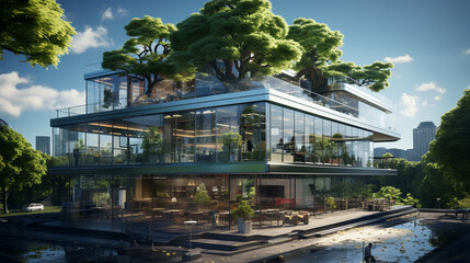 Sustainable green building. Generative Ai