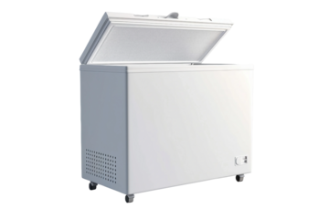 Chest freezer. isolated object, transparent background