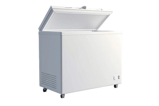 Chest freezer. isolated object, transparent background