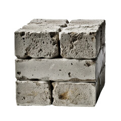 Cinder block. isolated object, transparent background