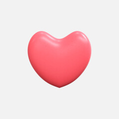 3d rendering Social Media Heart icon online social communication applications concept