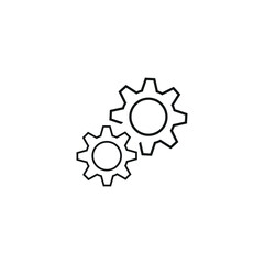 Gear icon flat design template
