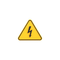 Alert or Warning signs 3d rendering of alert isolated on a transparent background 