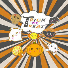 Trick or treat halloween wallpaper background