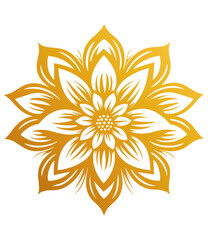 Hand drawn dahlia flower . Sketch of dahlia flower with leaves and stem . golden vintage etching vector botanical isolated on transparent. Illustration of botany floral plant, PNG and SVG