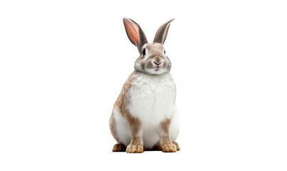 Obraz premium rabbit isolated on white background HD 8K wallpaper Stock Photographic Image