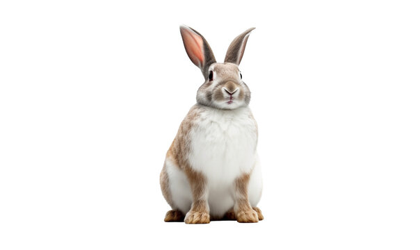 rabbit isolated on white background HD 8K wallpaper Stock Photographic Image