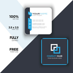 Obraz premium Square Round Corner Business Card