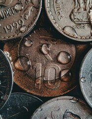 old coins on a table