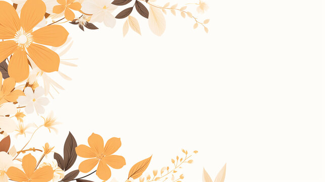 Floral frame template, background.
Modified generative AI image.