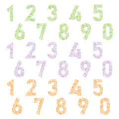 The number one to zero with the colorful flower in vector style and design. Collection of number one, two, three, four, five, six, seven, eight, nine and zero can make or use in all element.