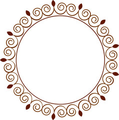Calligraphic ornamental frame design svg
