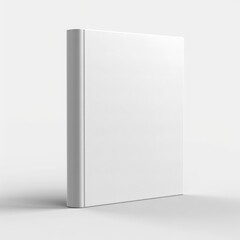 A book with a white cover mockup. side view book cover template