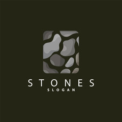 Brick Stone Logo, Premium Elegant Design, Vector Wallpaper Stone House, Icon Illustration Design