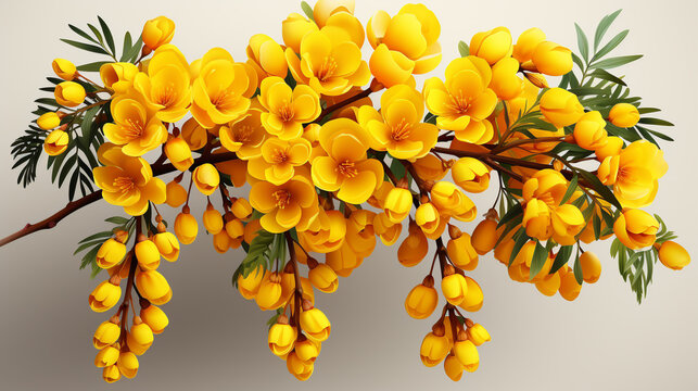 yellow flowers HD 8K wallpaper Stock Photographic Image