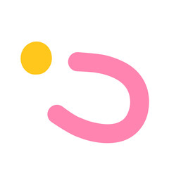 abstract pink stroke element